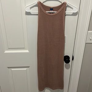 Womens stretch ribbed midi dress
